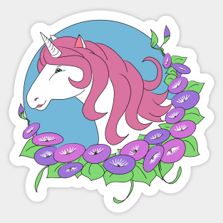 Unicorn and Morning Glory Sticker